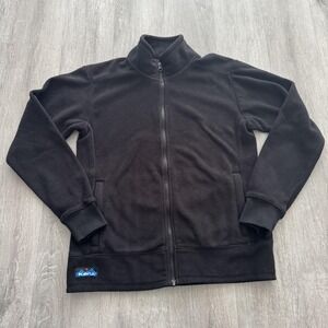 KAVU Adult Smalll Black Full Zip Fleece Jacket Outdoor Warm Casual Layer